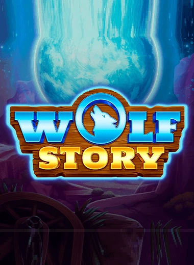 Wolf Story slot with icy forest background
