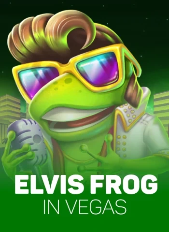 Elvis Frog in Vegas slot with neon colors